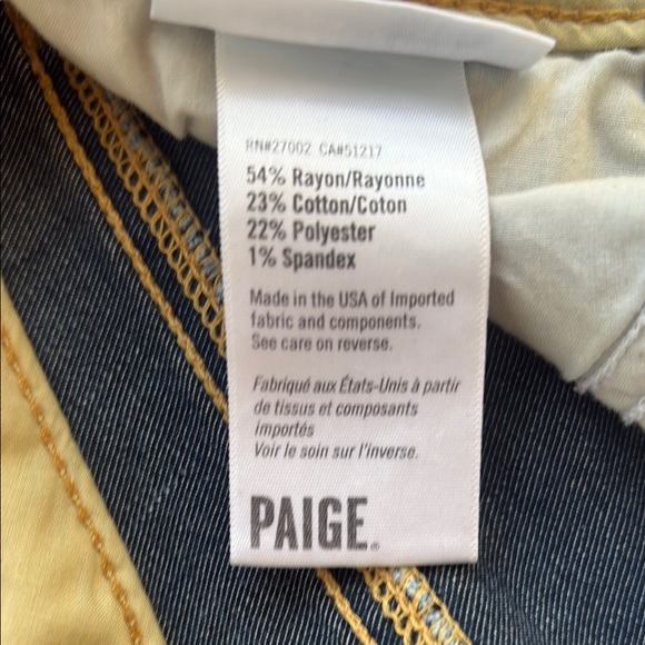 PAIGE Blue Flare Wide Leg Denim Lou Lou Petite New condition Size 28 - Picture 6 of 10